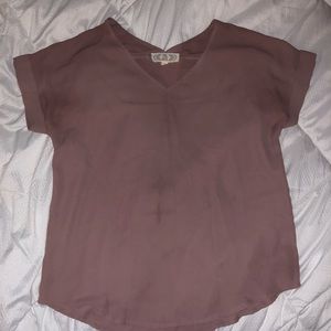 Pink Short Sleeve Flowy T-shirt